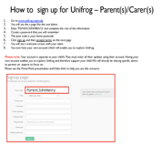 How to sign up to Unifrog Parent