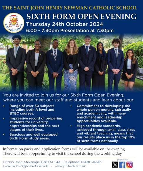 6th Form Open Eve Advert 24