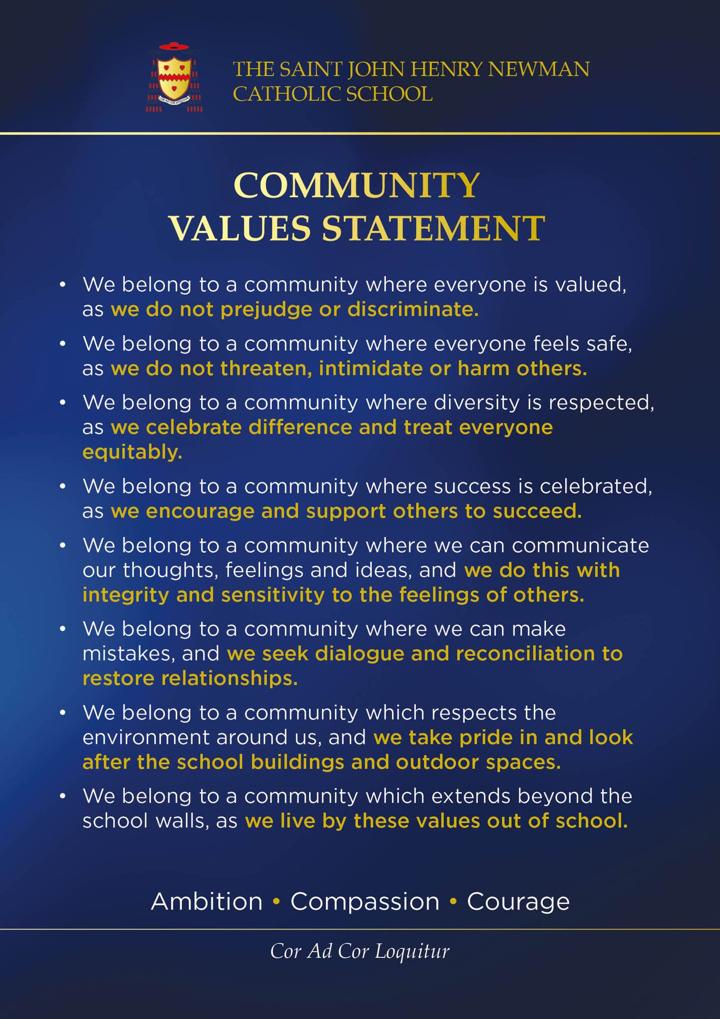 Comm Values Statement 25